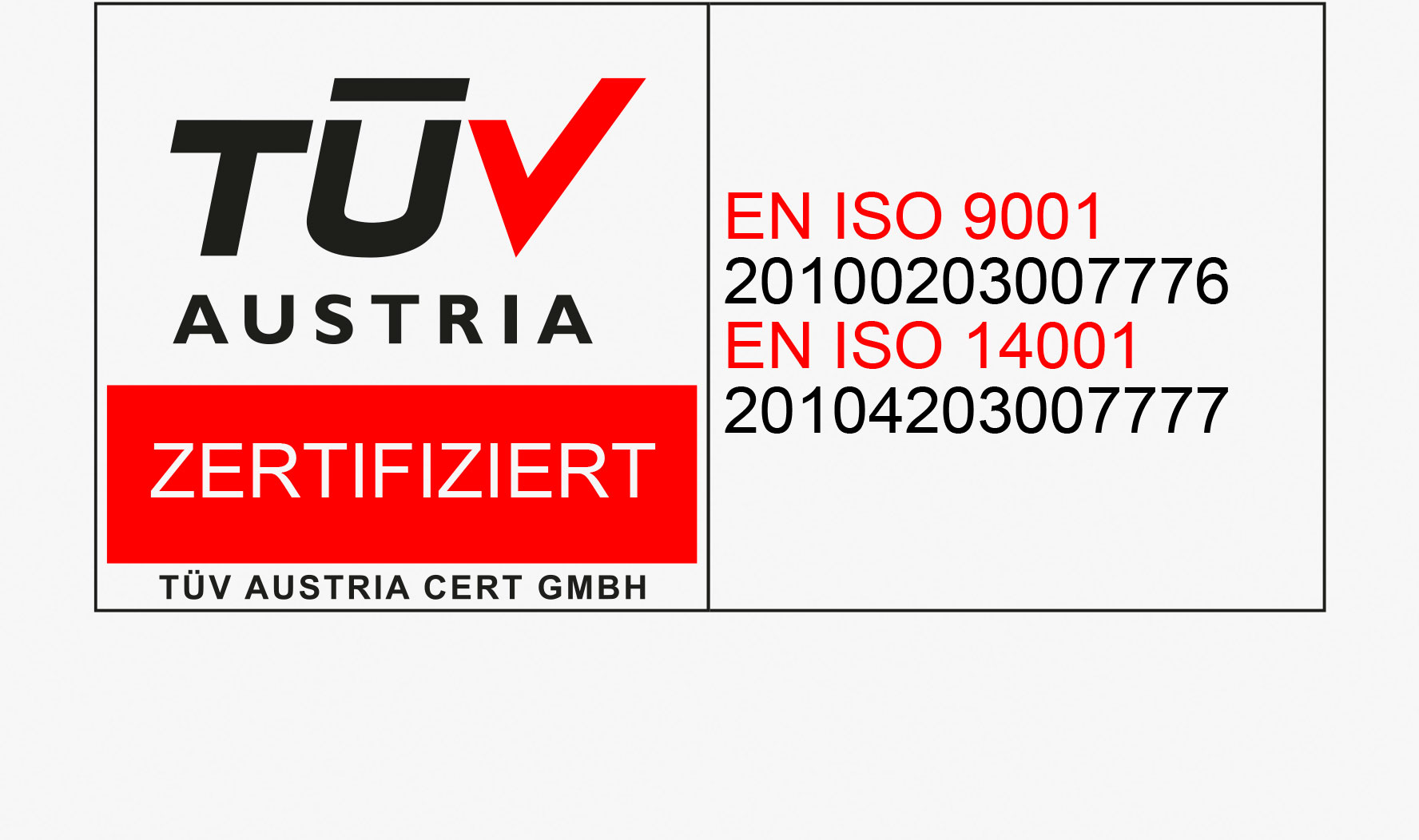Dynell TÜV Austria Certificate Dynell TÜV Austria Certificate